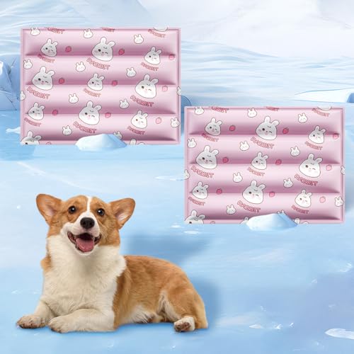 HUAMIAN Gel-Kühlmatte für Haustiere, kratzfeste Hunde-Kühlmatte, Bett, wasserdicht, doppelseitig, sofortige Kühlung für Hunde und Katzen, Sommerzubehör für Haustiere, Wärmeentlastung (Stil 2,40 x 50 HUAMIAN Gel-Kühlmatte für Haustiere, kratzfeste Hunde-Kühlmatte, Bett, wasserdicht, doppelseitig, sofortige Kühlung für Hunde und Katzen, Sommerzubehör für Haustiere, Wärmeentlastung (Stil 2,40 x 50 von HUAMIAN