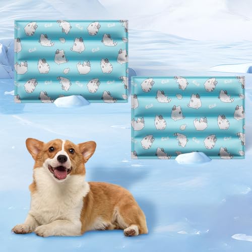 HUAMIAN Gel-Kühlmatte für Haustiere, kratzfeste Hunde-Kühlmatte, Bett, wasserdicht, doppelseitig, sofortige Kühlung für Hunde und Katzen, Sommerzubehör für Haustiere, Wärmeentlastung (Stil 11,40 x 50 HUAMIAN Gel-Kühlmatte für Haustiere, kratzfeste Hunde-Kühlmatte, Bett, wasserdicht, doppelseitig, sofortige Kühlung für Hunde und Katzen, Sommerzubehör für Haustiere, Wärmeentlastung (Stil 11,40 x 50 von HUAMIAN