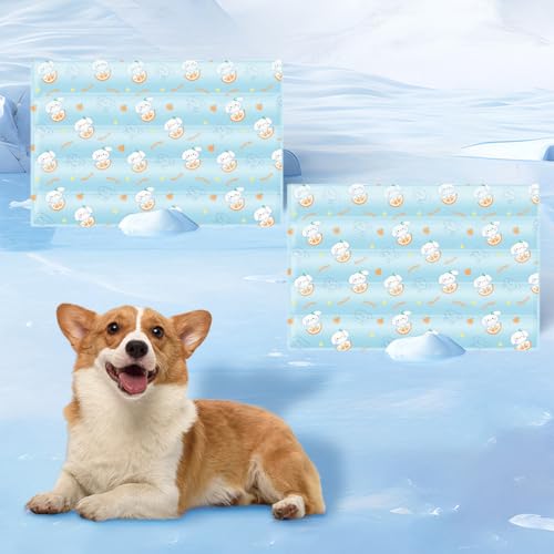 HUAMIAN Gel-Kühlmatte für Haustiere, kratzfeste Hunde-Kühlmatte, Bett, wasserdicht, doppelseitig, sofortige Kühlung für Hunde und Katzen, Sommerzubehör für Haustiere, Wärmeentlastung (Stil 8,40 x 50 HUAMIAN Gel-Kühlmatte für Haustiere, kratzfeste Hunde-Kühlmatte, Bett, wasserdicht, doppelseitig, sofortige Kühlung für Hunde und Katzen, Sommerzubehör für Haustiere, Wärmeentlastung (Stil 8,40 x 50 von HUAMIAN