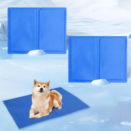 HUAMIAN Gel-Kühlmatte für Haustiere, kratzfeste Hunde-Kühlmatte, Bett, wasserdicht, doppelseitig, sofortiges Kühlkissen für Hunde und Katzen, Sommerzubehör für Haustiere, Wärmeentlastung (50 x 40 cm HUAMIAN Gel-Kühlmatte für Haustiere, kratzfeste Hunde-Kühlmatte, Bett, wasserdicht, doppelseitig, sofortiges Kühlkissen für Hunde und Katzen, Sommerzubehör für Haustiere, Wärmeentlastung (50 x 40 cm von HUAMIAN