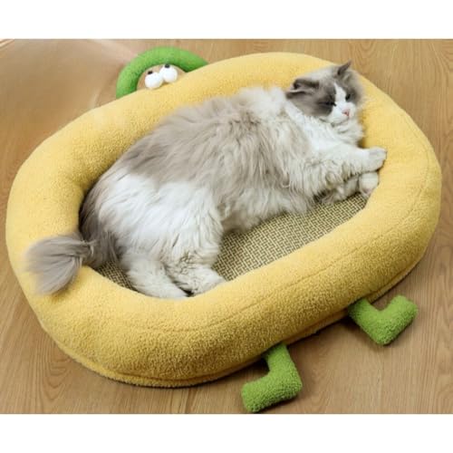 HUAMIAN Kühlmatte für Hunde, atmungsaktiv, Bambus, kühlendes Hundebett mit Kissen und Griff, rutschfeste Unterseite, kühlendes Kissen für Hunde und Katzen für heiße Sommer, drinnen und draußen (Gelb HUAMIAN Kühlmatte für Hunde, atmungsaktiv, Bambus, kühlendes Hundebett mit Kissen und Griff, rutschfeste Unterseite, kühlendes Kissen für Hunde und Katzen für heiße Sommer, drinnen und draußen (Gelb von HUAMIAN