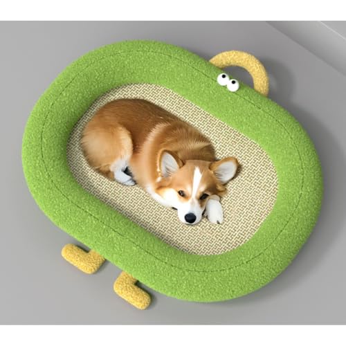 HUAMIAN Kühlmatte für Hunde, atmungsaktiv, Bambus, kühlendes Hundebett mit Kissen und Griff, rutschfeste Unterseite, kühles Kissen für Hunde und Katzen für heiße Sommer, drinnen und draußen (Grün, 50 HUAMIAN Kühlmatte für Hunde, atmungsaktiv, Bambus, kühlendes Hundebett mit Kissen und Griff, rutschfeste Unterseite, kühles Kissen für Hunde und Katzen für heiße Sommer, drinnen und draußen (Grün, 50 von HUAMIAN