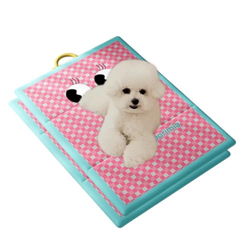 HUAMIAN Kühlmatte für Hunde, doppelseitig, wasserdicht, schmutzabweisend, mit Griff, faltbar, Kühlmatte für Hunde und Katzen für heißen Sommer, drinnen und draußen, 2 Stück (Stil 1, XL - 85 x 62 cm) von HUAMIAN