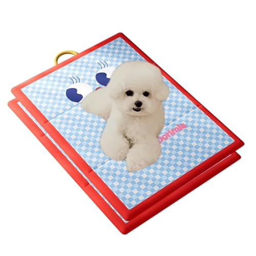 HUAMIAN Kühlmatte für Hunde, doppelseitig, wasserdicht, schmutzabweisend, mit Griff, faltbar, Kühlmatte für Hunde und Katzen für heißen Sommer, drinnen und draußen, 2 Stück (Stil 2, L-72 x 50 cm) von HUAMIAN