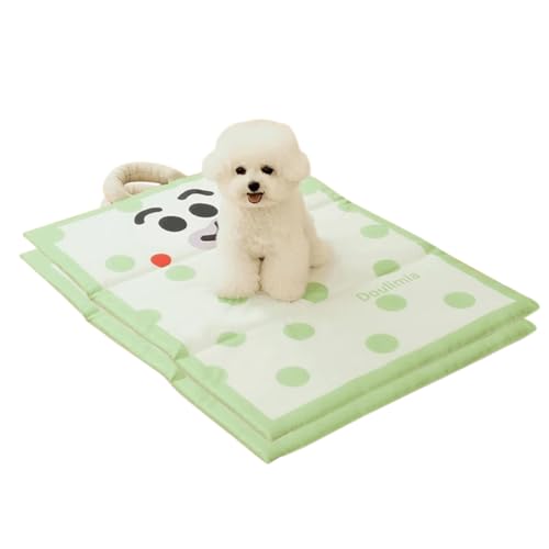 HUAMIAN Kühlmatte für Hunde, doppelseitig, wasserdicht, schmutzabweisend, mit Griff, faltbar, Kühlmatte für Hunde und Katzen für heißen Sommer, drinnen und draußen, 2 Stück (Stil 3, L-72 x 50 cm) von HUAMIAN