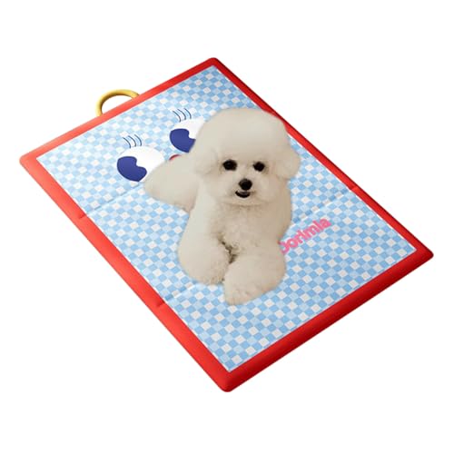 HUAMIAN Kühlmatte für Hunde, doppelseitig wasserdicht, schmutzabweisend, kühlende Hundematte mit Griff, faltbares Kühlkissen für Hunde und Katzen für heiße Sommer, drinnen und draußen (Stil 2, XXL-96 von HUAMIAN