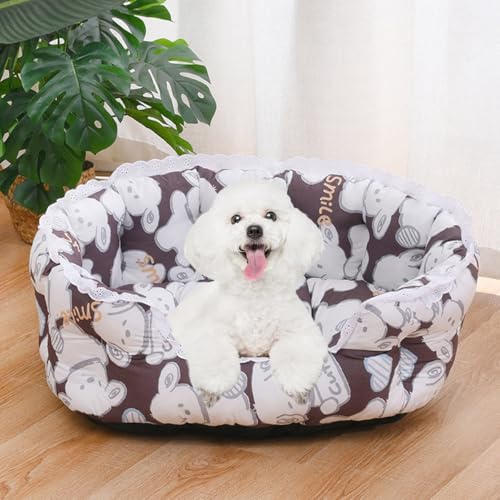 HUAMIAN Kühlmatte für Hunde, kühlendes Katzenbett mit atmungsaktivem Bambus-Pad und Spitzenbesatz, verschleißfeste, rutschfeste Unterseite, kühles Kissen für Hunde und Katzen für heiße Sommer, drinnen HUAMIAN Kühlmatte für Hunde, kühlendes Katzenbett mit atmungsaktivem Bambus-Pad und Spitzenbesatz, verschleißfeste, rutschfeste Unterseite, kühles Kissen für Hunde und Katzen für heiße Sommer, drinnen von HUAMIAN