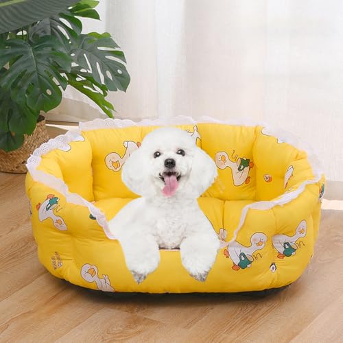 HUAMIAN Kühlmatte für Hunde, kühlendes Katzenbett mit atmungsaktivem Bambus-Pad und Spitzenbesatz, verschleißfeste, rutschfeste Unterseite, kühles Kissen für Hunde und Katzen für heiße Sommer, drinnen HUAMIAN Kühlmatte für Hunde, kühlendes Katzenbett mit atmungsaktivem Bambus-Pad und Spitzenbesatz, verschleißfeste, rutschfeste Unterseite, kühles Kissen für Hunde und Katzen für heiße Sommer, drinnen von HUAMIAN