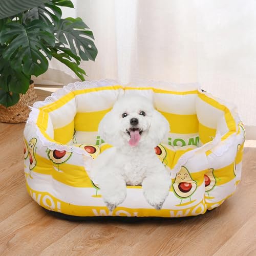 HUAMIAN Kühlmatte für Hunde, kühlendes Katzenbett mit atmungsaktivem Bambus-Pad und Spitzenbesatz, verschleißfeste, rutschfeste Unterseite, kühles Kissen für Hunde und Katzen für heiße Sommer, drinnen HUAMIAN Kühlmatte für Hunde, kühlendes Katzenbett mit atmungsaktivem Bambus-Pad und Spitzenbesatz, verschleißfeste, rutschfeste Unterseite, kühles Kissen für Hunde und Katzen für heiße Sommer, drinnen von HUAMIAN
