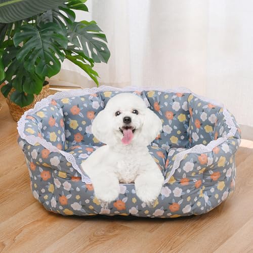 HUAMIAN Kühlmatte für Hunde, kühlendes Katzenbett mit atmungsaktivem Bambus-Pad und Spitzenbesatz, verschleißfeste, rutschfeste Unterseite, kühles Kissen für Hunde und Katzen für heiße Sommer, drinnen HUAMIAN Kühlmatte für Hunde, kühlendes Katzenbett mit atmungsaktivem Bambus-Pad und Spitzenbesatz, verschleißfeste, rutschfeste Unterseite, kühles Kissen für Hunde und Katzen für heiße Sommer, drinnen von HUAMIAN