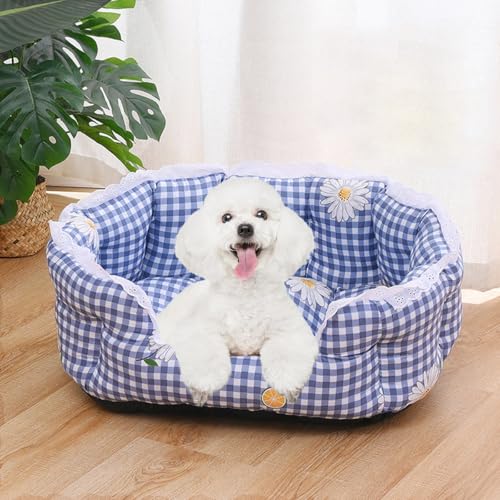 HUAMIAN Kühlmatte für Hunde, kühlendes Katzenbett mit atmungsaktivem Bambus-Pad und Spitzenbesatz, verschleißfeste, rutschfeste Unterseite, kühles Kissen für Hunde und Katzen für heiße Sommer, drinnen HUAMIAN Kühlmatte für Hunde, kühlendes Katzenbett mit atmungsaktivem Bambus-Pad und Spitzenbesatz, verschleißfeste, rutschfeste Unterseite, kühles Kissen für Hunde und Katzen für heiße Sommer, drinnen von HUAMIAN