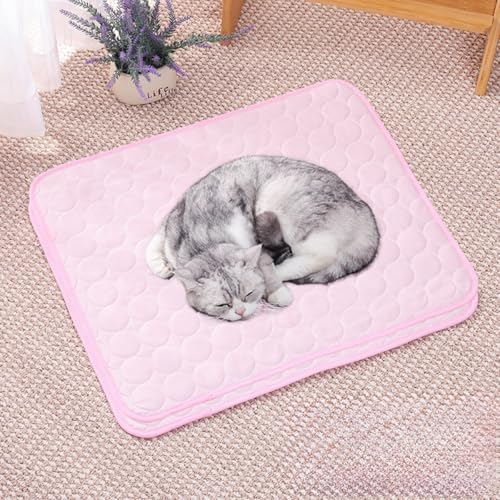 HUAMIAN Kühlmatte für Hunde, sofortiges Kühlkissen für Hunde und Katzen, Eisseidenstoff, doppelseitig, für den Sommer, unverzichtbar für Haustiere, Wärmeentlastung, Rosa, 70 x 55 cm, 2 Stück HUAMIAN Kühlmatte für Hunde, sofortiges Kühlkissen für Hunde und Katzen, Eisseidenstoff, doppelseitig, für den Sommer, unverzichtbar für Haustiere, Wärmeentlastung, Rosa, 70 x 55 cm, 2 Stück von HUAMIAN