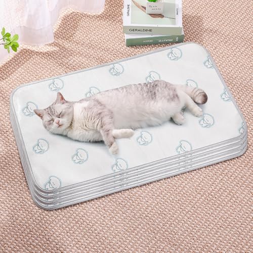 HUAMIAN Kühlmatte für Hunde, sofortiges Kühlkissen für Hunde und Katzen, Eisseidenstoff, doppelseitig, für den Sommer, unverzichtbar für Haustiere, Wärmeentlastung (Stil 1,20 x 30 cm), 4 Stück von HUAMIAN