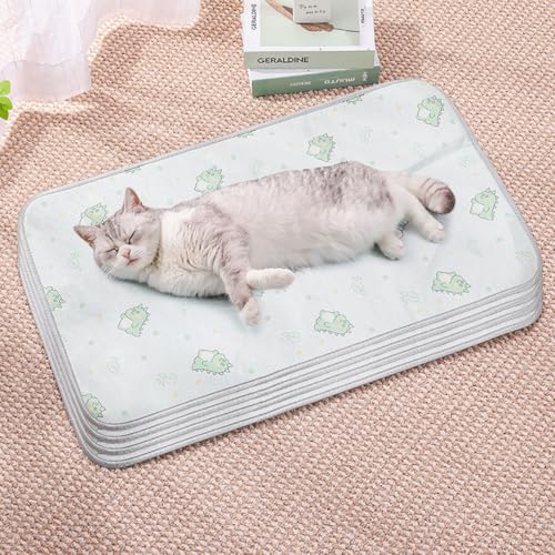 HUAMIAN Kühlmatte für Hunde, sofortiges Kühlkissen für Hunde und Katzen, Eisseidenstoff, doppelseitig, für den Sommer, unverzichtbar für Haustiere, Wärmeentlastung (Stil 3,40 x 60 cm), 4 Stück von HUAMIAN