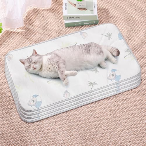 HUAMIAN Kühlmatte für Hunde, sofortiges Kühlkissen für Hunde und Katzen, Eisseidenstoff, doppelseitig, für den Sommer, unverzichtbar für Haustiere, Wärmeentlastung (Stil 4,30 x 50 cm), 4 Stück von HUAMIAN