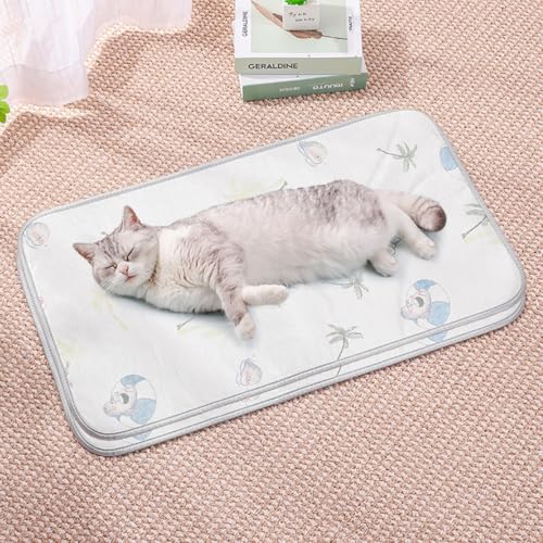 HUAMIAN Kühlmatte für Hunde, sofortiges Kühlkissen für Hunde und Katzen, Eisseidenstoff, doppelseitig, für den Sommer, unverzichtbar für Haustiere, Wärmeentlastung (Stil 4,60 x 100 cm) von HUAMIAN