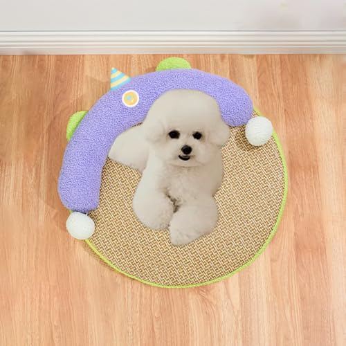 Kühlmatte für Hunde, atmungsaktiv, Bambus, sofort kühlendes Hundebett mit Kissen, verschleißfeste, rutschfeste Unterseite, Haustier-Kühlkissen für Hunde und Katzen, für den Sommer, unverzichtbar für Kühlmatte für Hunde, atmungsaktiv, Bambus, sofort kühlendes Hundebett mit Kissen, verschleißfeste, rutschfeste Unterseite, Haustier-Kühlkissen für Hunde und Katzen, für den Sommer, unverzichtbar für von HUAMIAN