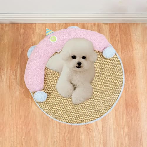 Kühlmatte für Hunde, atmungsaktiv, Bambus, sofort kühlendes Hundebett mit Kissen, verschleißfeste, rutschfeste Unterseite, Haustier-Kühlkissen für Hunde und Katzen, für den Sommer, unverzichtbar für Kühlmatte für Hunde, atmungsaktiv, Bambus, sofort kühlendes Hundebett mit Kissen, verschleißfeste, rutschfeste Unterseite, Haustier-Kühlkissen für Hunde und Katzen, für den Sommer, unverzichtbar für von HUAMIAN