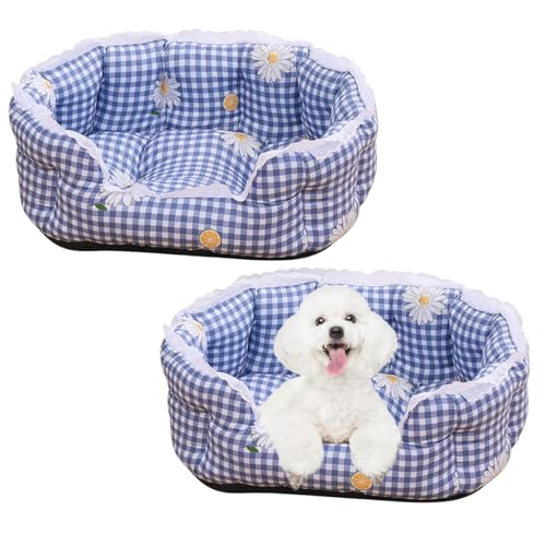 Kühlmatte für Hunde, kühlendes Katzenbett mit atmungsaktivem Bambus-Pad und Spitzenbesatz, verschleißfeste, rutschfeste Unterseite, kühlendes Kissen für Hunde und Katzen für heiße Sommer, drinnen und Kühlmatte für Hunde, kühlendes Katzenbett mit atmungsaktivem Bambus-Pad und Spitzenbesatz, verschleißfeste, rutschfeste Unterseite, kühlendes Kissen für Hunde und Katzen für heiße Sommer, drinnen und von HUAMIAN