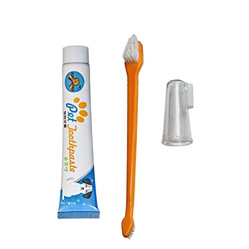 HUANG Dental Care Kit für Pet Small Dog Cat Zahnpasta und Zahnbürste Mund Zähne Mundreinigungsprodukte Pflegezubehör von HUANG