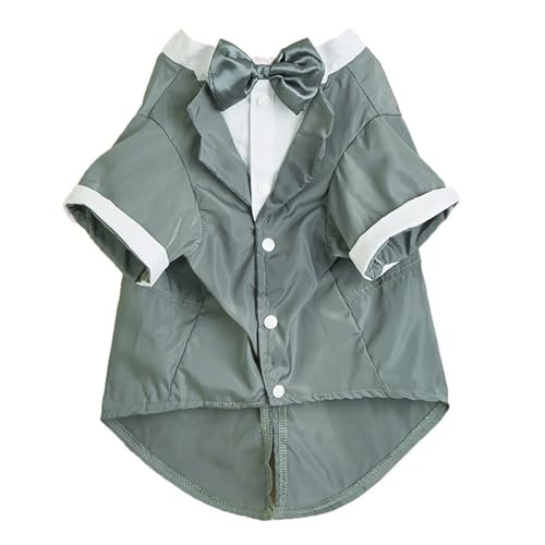 HUANGANG Haustier-Smoking-Overall für Hunde, Hochzeit, Outdoor, Schleife, Kragen, Hemd, mehrere Farben, kleine schöne Katzen- und Hundekleidung HUANGANG Haustier-Smoking-Overall für Hunde, Hochzeit, Outdoor, Schleife, Kragen, Hemd, mehrere Farben, kleine schöne Katzen- und Hundekleidung von HUANGANG