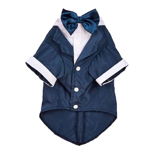 HUANGANG Haustier-Smoking-Overall für Hunde, Hochzeit, Outdoor, Schleife, Kragen, Hemd, mehrere Farben, kleine schöne Katzen- und Hundekleidung HUANGANG Haustier-Smoking-Overall für Hunde, Hochzeit, Outdoor, Schleife, Kragen, Hemd, mehrere Farben, kleine schöne Katzen- und Hundekleidung von HUANGANG