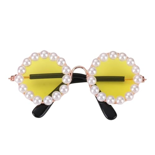 HUANGENG Haustier-Sonnenbrille, Perlen, bunte Brille, Hundebrille, Sonnenbrille, Fotobrille, Haustierbrille HUANGENG Haustier-Sonnenbrille, Perlen, bunte Brille, Hundebrille, Sonnenbrille, Fotobrille, Haustierbrille von HUANGENG