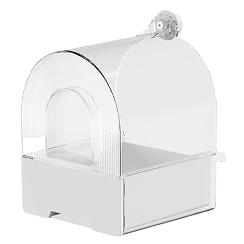 HUANGGG Hängende Vogel-Badeschale, Papageien, Badewanne, Duschbox, Käfigzubehör für kleine Vögel, Papageien, Nymphensittiche, Hamster, Badewanne HUANGGG Hängende Vogel-Badeschale, Papageien, Badewanne, Duschbox, Käfigzubehör für kleine Vögel, Papageien, Nymphensittiche, Hamster, Badewanne von HUANGGG