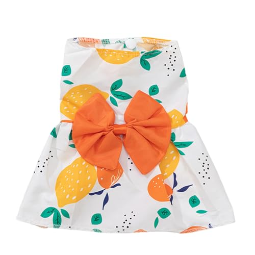 HUANGGG Hundekleid mit Blumendruck und Schleife, Frühlingsrock, süß, leicht, für kleine Hunde HUANGGG Hundekleid mit Blumendruck und Schleife, Frühlingsrock, süß, leicht, für kleine Hunde von HUANGGG