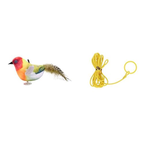 HUANGGG Lebensechtes Vogel-Katzenspielzeug mit Quietschgeräusch, gefiederte Katzen, Vogelspielzeug für Indoor-Katzen, lustiges Unterhaltungsspielzeug, Katzenzubehör HUANGGG Lebensechtes Vogel-Katzenspielzeug mit Quietschgeräusch, gefiederte Katzen, Vogelspielzeug für Indoor-Katzen, lustiges Unterhaltungsspielzeug, Katzenzubehör von HUANGGG