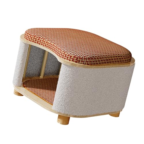 HUANGING 2-in-1-Hocker, Katzenbett, weiches Bett für den Innenbereich, menschlicher Hocker, Katzenliege für kleine bis große Katzen HUANGING 2-in-1-Hocker, Katzenbett, weiches Bett für den Innenbereich, menschlicher Hocker, Katzenliege für kleine bis große Katzen von HUANGING