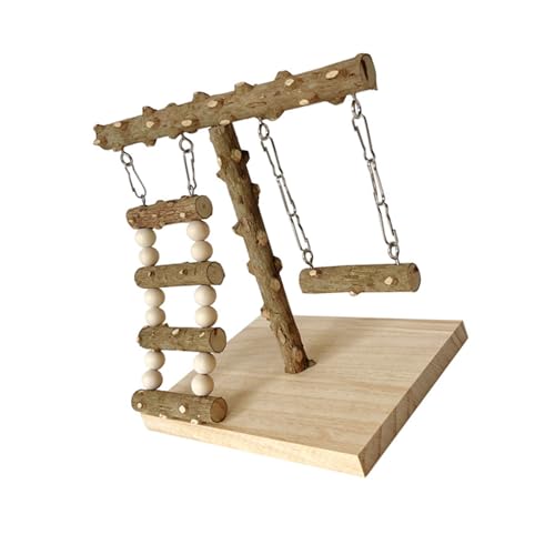 HUANGING Leiter Spielzeug für Vogelstange Ständer Schleifen Kratzbaum Schaukel Molar Kauspielzeug für Papageien Sittiche Spielzeug Vogel von HUANGING