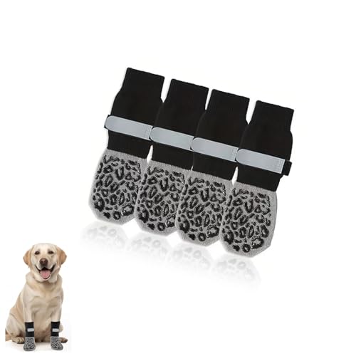 HUANR 2 Paar Hundesocken Anti Rutsch, Doppelseitiger Hunde Socken, Baumwolle Socken für Katzen, mit Verstellbarem Klebeband, Größe M, Geräuschlos, für Schutz der Pfoten von Haustieren HUANR 2 Paar Hundesocken Anti Rutsch, Doppelseitiger Hunde Socken, Baumwolle Socken für Katzen, mit Verstellbarem Klebeband, Größe M, Geräuschlos, für Schutz der Pfoten von Haustieren von HUANR