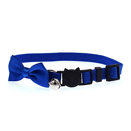 1pc Hundehalsband Candy Farbe verstellbare Fliege Glocke Bowknot Glocken Kragen Krawatte Welpen Kätzchen Hund Katze Haustier Halsband,Blau,S von HUANSUN