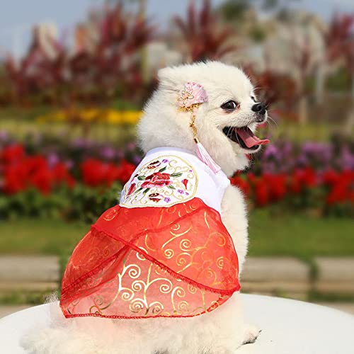 Frühling und Sommer Haustier Hund Kleid Hund Brautkleid Rock Welpen Kleidung Frühling Kleider Hunde Rock Hund Katze Kostüm,Lila,xs von HUANSUN