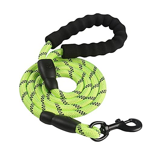 Großes reflektierendes Seil für große Hunde Langlebige Hundeleine für große Hunde zum Gehen Großes Hundehalsband Stärkung des Zuggeschirrs Rundes Nylon-Hundeleine, grün, 1,2 cm x 500 cm von NC