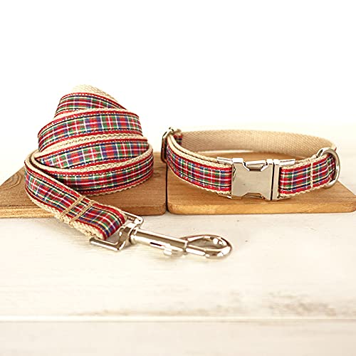 Halsband kariert Mode Hundehalsband 5 Größen,Hundehalsband Leine Set,S von HUANSUN