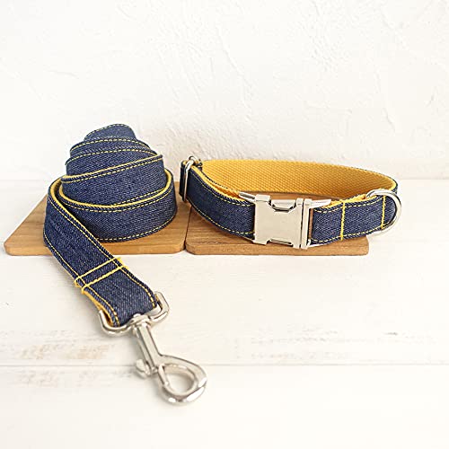 Hundehalsband Halsband gelb 5 Größen Hundehalsband,Hundehalsband Leine Set,S von HUANSUN