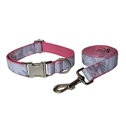 Hundehalsband Reflektierendes Nylon SL Hundehalsband Leine Set,Halsband Leine,XL von NC