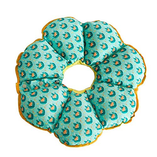 Hundehalsband Soft Sunflower Head Ring Kopfbedeckung Schutzkragen Badehalsbänder,grün,S von HUANSUN