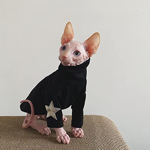 Katzenkleidung für Hunde Kurze Haustierkleidung,Schwarz,L von HUANSUN