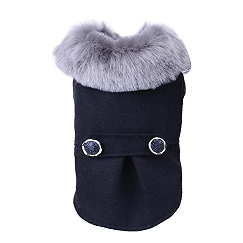 Luxus Winter Hundejacke Welpen Hundebekleidung Haustier Outfits Hund Denim Mantel Jeans Kostüm Haustier Kleidung,gelb,Größe 5 von HUANSUN