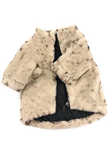Mode Winter Haustier Hundebekleidung Braun Beige Rosa Welpen Haustier Katze Mantel Jacken Für Hunde Outfit Chihuahua Kleidung Overalls,Beige,XL von HUANSUN