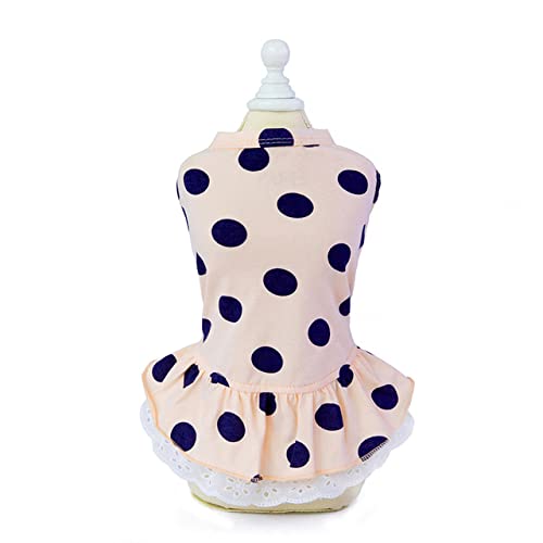 Niedlicher Hund Cupcake Kleid Prinzessin Kleid Tutu Blumen Perlen Bequemes Hundekleid Rock Rosa Spitze Welpen Hundezubehör,8,XL von NC