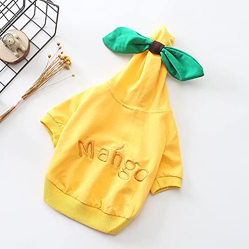 Solide Haustier Hund Hoodie Haustierbekleidung Kleidung für Hundebekleidung Mango Nette Katze Haustierbekleidung für kleine mittlere Hunde,gelb,M von HUANSUN