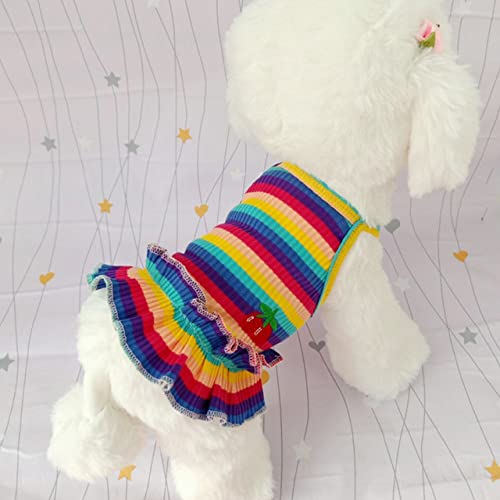 Sommer-Hundekleidung Niedliches Blumen-Sling-Kleid Dünner Rock-Sonnenschutz für kleinen Hund Pudel-Kostüm-Welpen-Haustier-Kleider,Lila,XXL von NC