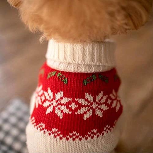 Winter Haustier Hund Pullover süße Hunde Kleidung für Welpen kleine mittlere Hunde Sweatshir Mäntel Warm,Weiß,M von HUANSUN