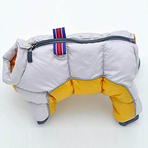 Winter-Hundebekleidung Hundeoverall für kleine Hunde Super Warmer weicher Welpen-Schneeanzug für weibliche/männliche Hunde, gelb, 16 von HUANSUN