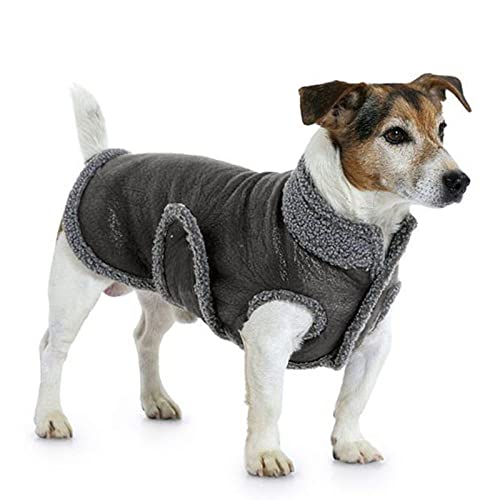 Winter Warme Hundebekleidung Verdickung Baumwollkleidung Für Haustiere Rollkragen Hundemantel Vierbeiniger Plüsch Lässige Haustierkleidung,5 Grau,XXXXXL von HUANSUN