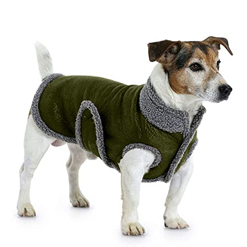Winter Warme Hundekleidung Verdickung Baumwollkleidung Für Haustiere Rollkragen Hundemantel Vierbeiniger Plüsch Lässige Haustierkleidung,1 Armeegrün,XXXXL von HUANSUN
